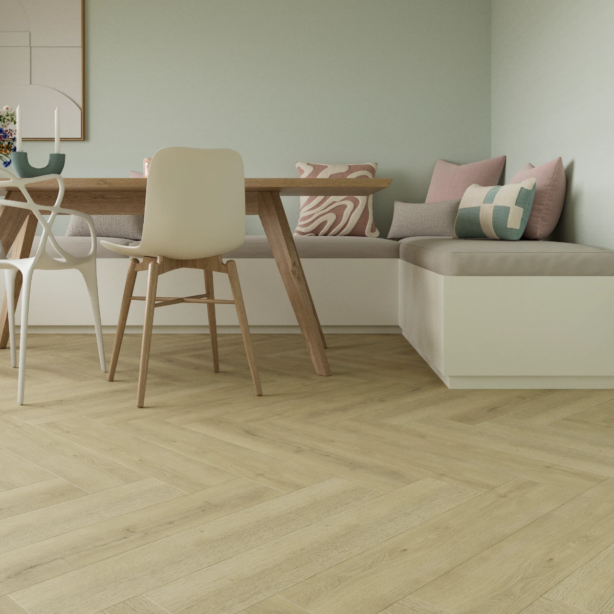 1166012_SAFFIER-Allee-Mandal-visgraat__Closeup.webp Saffier Allée Mandal PVC Visgraat Dryback - Afbeelding 1