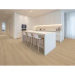 Belakos Puro 410 PVC vloer met rechte XL-planken in een interieur